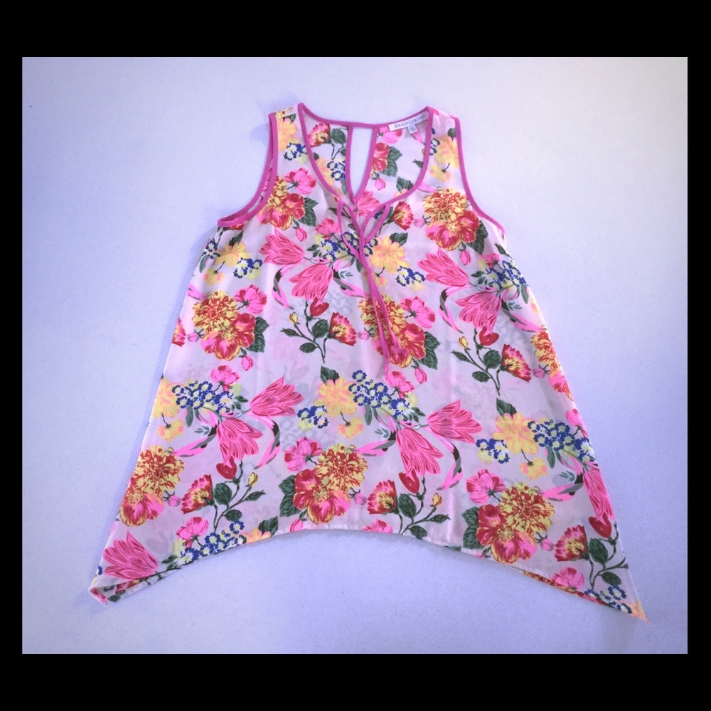 DANIEL RAINN boho sleeveless top SZ XS